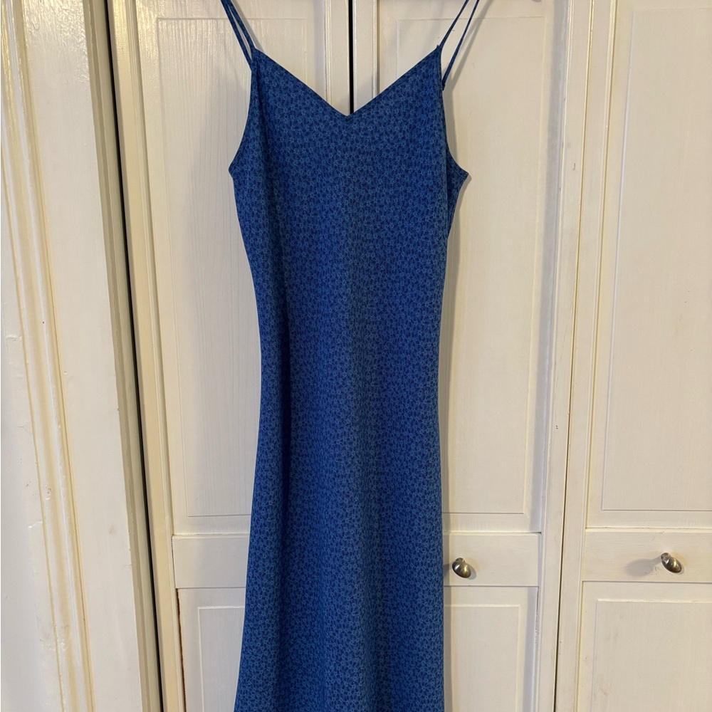 Express Strapless Blue Dress